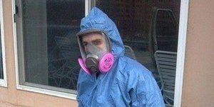 Los Angeles County Technician Conducting Mold Removal Services